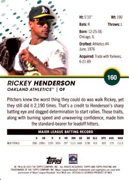 2023 Topps Pristine #160 Rickey Henderson Back