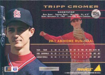 1994 Pinnacle #425 Tripp Cromer Back