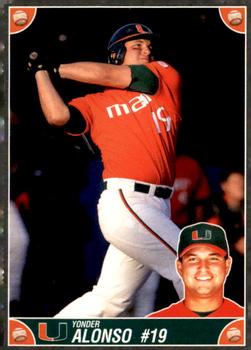 2008 Miami Hurricanes #NNO Yonder Alonso Front