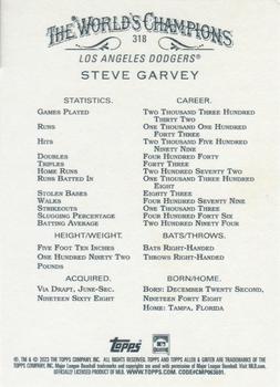 2023 Topps Allen & Ginter - Foil Filigree #318 Steve Garvey Back