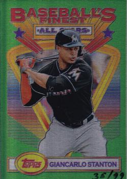 2013 Topps 1993 Finest Design Metal #93AS-GS Giancarlo Stanton Front
