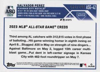 2023 Topps Update - 2023 All-Star Game Black #ASG-42 Salvador Perez Back