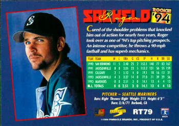 1994 Score Rookie & Traded #RT79 Roger Salkeld Back