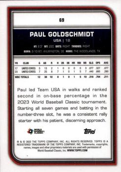 2023 Topps World Baseball Classic - Green Sparkle Foil #69 Paul Goldschmidt Back