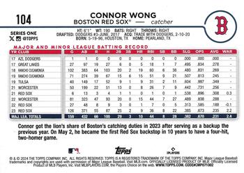 2024 Topps - Royal Blue #104 Connor Wong Back