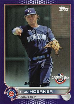2022 Topps Opening Day - Purple Foil #147 Nico Hoerner Front