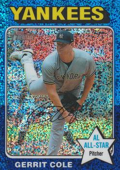 2024 Topps Heritage - Chrome Blue Sparkle Refractor #331 Gerrit Cole Front