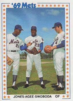 1987 TCMA Collectors Kits Reprints - 1987 1969 New York Mets #3-1969 Cleon Jones / Tommy Agee / Ron Swoboda Front