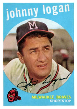 1959 Topps #225 Johnny Logan Front