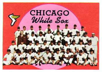1959 Topps #94 White Sox Team Card / Second Series Checklist: 89-176 Front