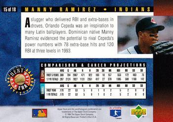 1994 Upper Deck - Next Generation #15 Manny Ramirez  Back