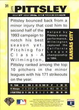 1995 Collector's Choice - Gold Signature #31 Jim Pittsley Back