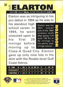 1995 Collector's Choice - Gold Signature #32 Scott Elarton Back