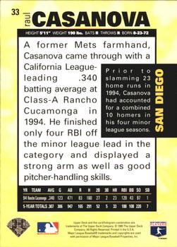 1995 Collector's Choice - Gold Signature #33 Raul Casanova Back