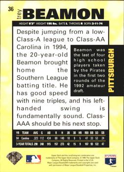 1995 Collector's Choice - Gold Signature #36 Trey Beamon Back