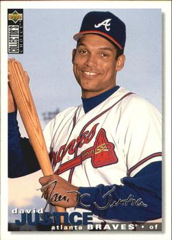 1995 Collector's Choice - Silver Signature #156 David Justice Front