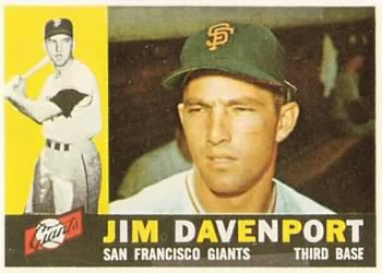 1960 Topps #154 Jim Davenport Front