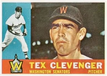 1960 Topps #392 Tex Clevenger Front