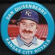 1984 Fun Foods Pins #25 Dan Quisenberry Front