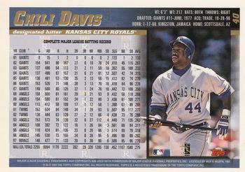 1998 Topps - Inaugural Devil Rays #40 Chili Davis Back