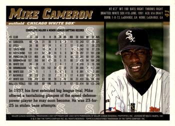 1998 Topps - Inaugural Devil Rays #41 Mike Cameron Back