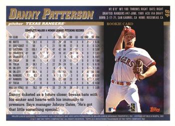 1998 Topps - Inaugural Devil Rays #48 Danny Patterson Back
