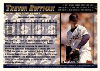 1998 Topps - Inaugural Devil Rays #57 Trevor Hoffman Back
