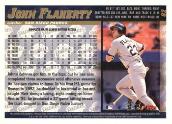 1998 Topps - Inaugural Devil Rays #62 John Flaherty Back