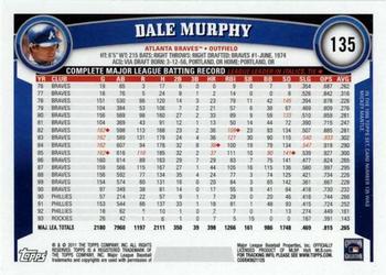 2011 Topps #135 Dale Murphy Back