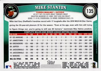 2011 Topps #135 Mike Stanton Back