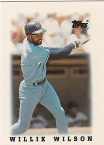 1988 Topps Major League Leaders Minis #17 Willie Wilson Front