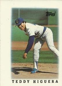1988 Topps Major League Leaders Minis #18 Teddy Higuera Front