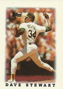 1988 Topps Major League Leaders Minis #32 Dave Stewart Front