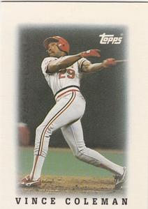 1988 Topps Major League Leaders Minis #70 Vince Coleman Front