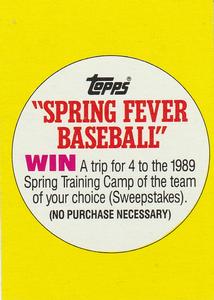 1988 Topps Major League Leaders Minis #NNO Spring Fever Baseball Front