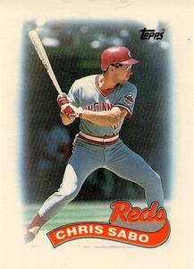 1989 Topps Major League Leaders Minis #13 Chris Sabo Front