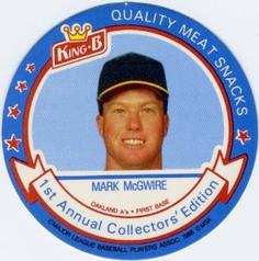 1988 King B Discs #6 Mark McGwire Front