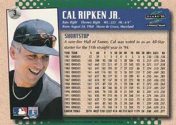 1995 Score #3 Cal Ripken Jr. Back
