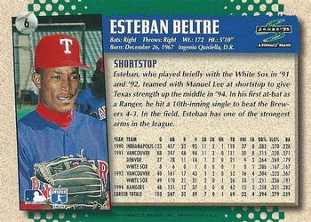 1995 Score #6 Esteban Beltre Back