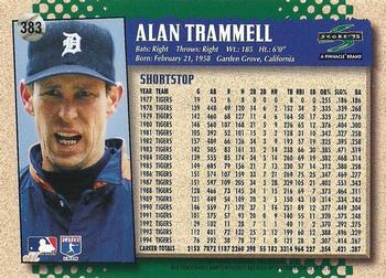 1995 Score #383 Alan Trammell Back