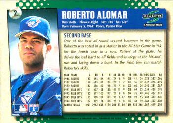 1995 Score #2 Roberto Alomar Back