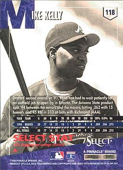 1995 Select #118 Mike Kelly Back