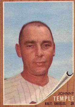 1962 Topps #34 Johnny Temple Front