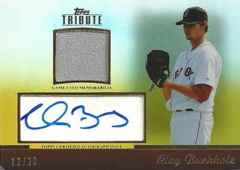 2011 Topps Tribute - Autograph Relics Gold #TAR-CB2 Clay Buchholz Front