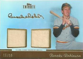 2011 Topps Tribute - Dual Relics #TDR-BRO Brooks Robinson Front