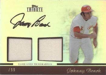 2011 Topps Tribute - Dual Relics #TDR-JB Johnny Bench Front
