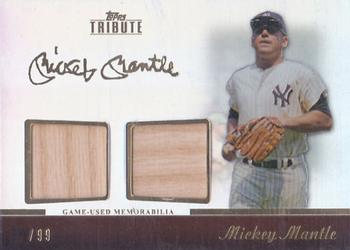 2011 Topps Tribute - Dual Relics #TDR-MM Mickey Mantle Front