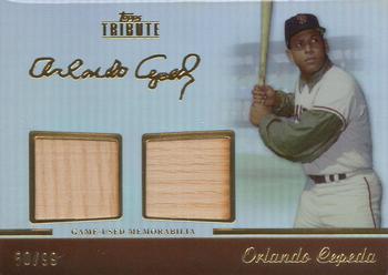 2011 Topps Tribute - Dual Relics #TDR-OC Orlando Cepeda Front