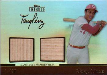2011 Topps Tribute - Dual Relics #TDR-TP Tony Perez Front