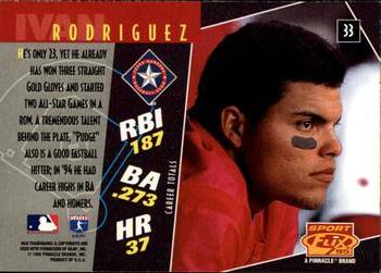 1995 Sportflix #33 Ivan Rodriguez Back